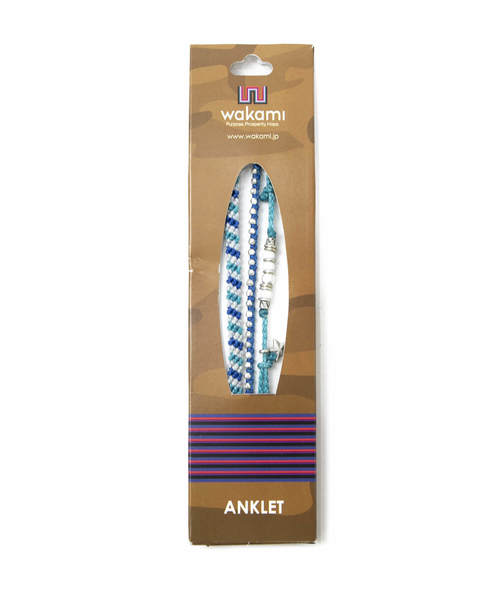 wakami(ワカミ)の「wakami/ワカミ OUTDOOR ANKLET SET OF 3(アンクレット・レディース・ネイビー/ピンク/イエロー/ブルー・FREE)」の6枚目の写真