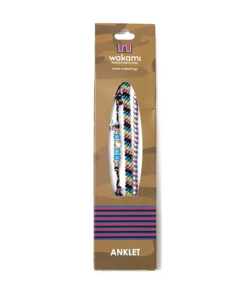 wakami(ワカミ)の「wakami/ワカミ OUTDOOR ANKLET SET OF 3(アンクレット・レディース・ネイビー/ピンク/イエロー/ブルー・FREE)」の9枚目の写真