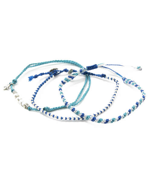 wakami(ワカミ)の「wakami/ワカミ OUTDOOR ANKLET SET OF 3(アンクレット・レディース・ネイビー/ピンク/イエロー/ブルー・FREE)」の8枚目の写真