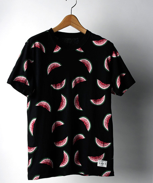 R.NEWBOLD(アールニューボールド)の「GOOD HOOD×RN/WATERMELON PRINT T-SHIRT/145200(Tシャツ/カットソー・メンズ・レッド系その他/ホワイト系その他/ブラック系その他・SMALL/MEDIUM/X-LARGE/LARGE)」の3枚目の写真