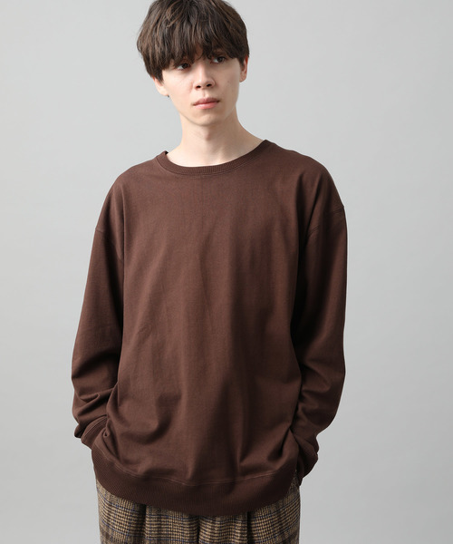 JUNRED（ジュンレッド）の「ヘヴィーウエイトルーズロンTEE（Tシャツ/カットソー・メンズ・ホワイト/ブラック/ダークブラウン/ベージュ・M/L）」の3枚目の写真