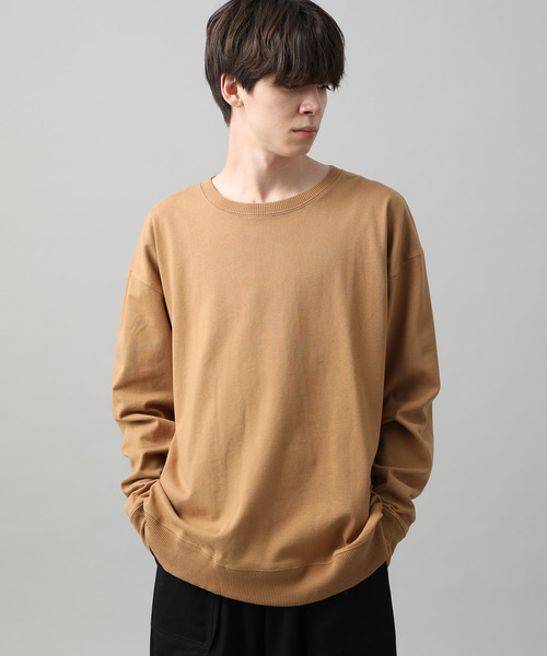 JUNRED（ジュンレッド）の「ヘヴィーウエイトルーズロンTEE（Tシャツ/カットソー・メンズ・ホワイト/ブラック/ダークブラウン/ベージュ・M/L）」の4枚目の写真