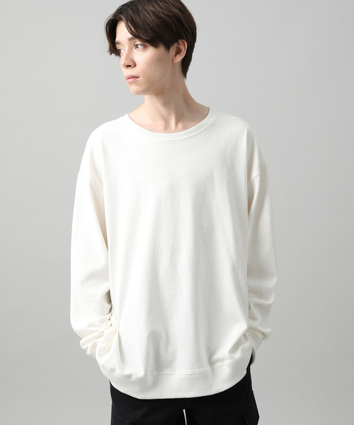 JUNRED（ジュンレッド）の「ヘヴィーウエイトルーズロンTEE（Tシャツ/カットソー・メンズ・ホワイト/ブラック/ダークブラウン/ベージュ・M/L）」の2枚目の写真