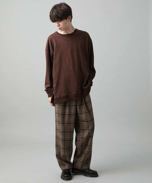 JUNRED（ジュンレッド）の「ヘヴィーウエイトルーズロンTEE（Tシャツ/カットソー・メンズ・ホワイト/ブラック/ダークブラウン/ベージュ・M/L）」の12枚目の写真