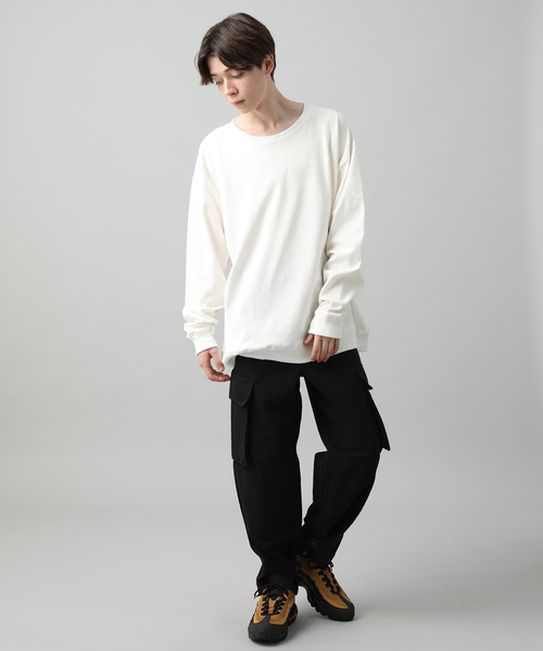 JUNRED（ジュンレッド）の「ヘヴィーウエイトルーズロンTEE（Tシャツ/カットソー・メンズ・ホワイト/ブラック/ダークブラウン/ベージュ・M/L）」の15枚目の写真