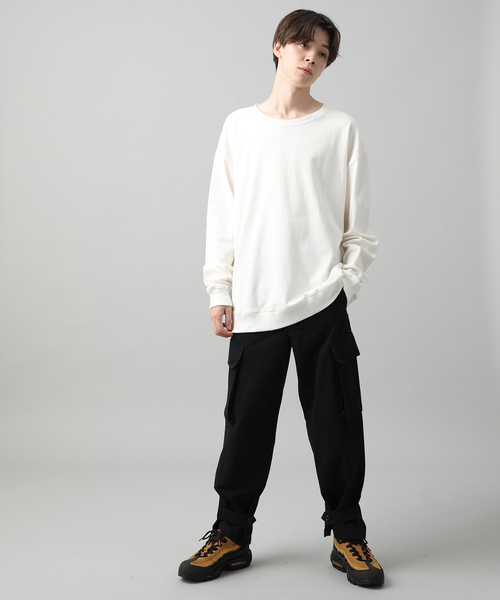 JUNRED（ジュンレッド）の「ヘヴィーウエイトルーズロンTEE（Tシャツ/カットソー・メンズ・ホワイト/ブラック/ダークブラウン/ベージュ・M/L）」の16枚目の写真