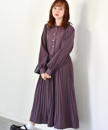 Emsexcite エムズエキサイト の ハイネックアソートプリーツワンピース ワンピース Wear