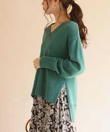 【HERCLOSET】Vネックニットプルオーバー