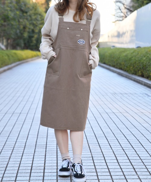 PairPair(ペアペア)の「ワッペン付きジャンパースカート(ジャンパースカート・レディース・ライトグリーン/アイボリー/モカ・FREE)」の15枚目の写真