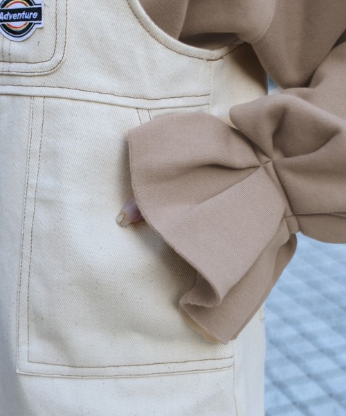 PairPair(ペアペア)の「ワッペン付きジャンパースカート(ジャンパースカート・レディース・ライトグリーン/アイボリー/モカ・FREE)」の14枚目の写真