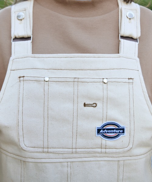 PairPair(ペアペア)の「ワッペン付きジャンパースカート(ジャンパースカート・レディース・ライトグリーン/アイボリー/モカ・FREE)」の16枚目の写真