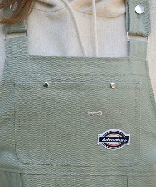 PairPair(ペアペア)の「ワッペン付きジャンパースカート(ジャンパースカート・レディース・ライトグリーン/アイボリー/モカ・FREE)」の19枚目の写真