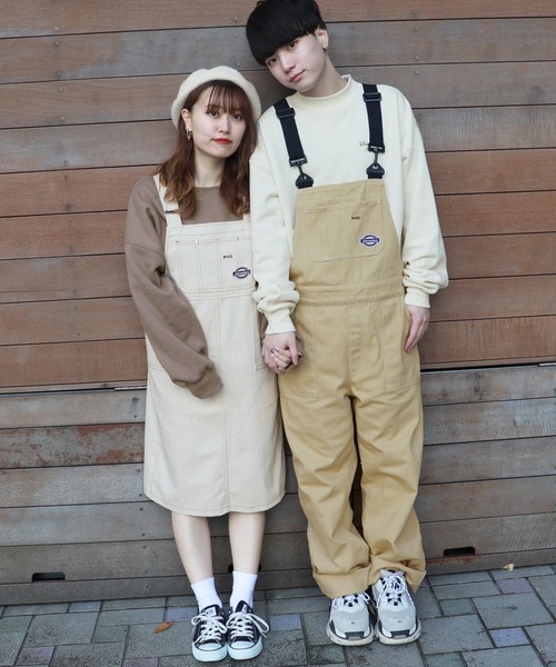 PairPair(ペアペア)の「ワッペン付きジャンパースカート(ジャンパースカート・レディース・ライトグリーン/アイボリー/モカ・FREE)」の6枚目の写真