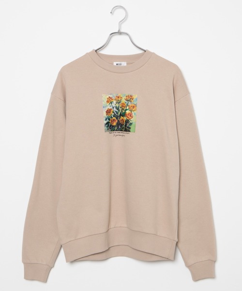 WEGO（ウィゴー）の「WEGO/フラワープリントビッグシルエットプルオーバー（スウェット・メンズ・ホワイト/ベージュ・MEDIUM/LARGE/SMALL）」の12枚目の写真