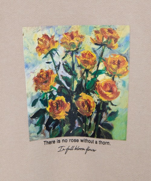 WEGO（ウィゴー）の「WEGO/フラワープリントビッグシルエットプルオーバー（スウェット・メンズ・ホワイト/ベージュ・MEDIUM/LARGE/SMALL）」の13枚目の写真