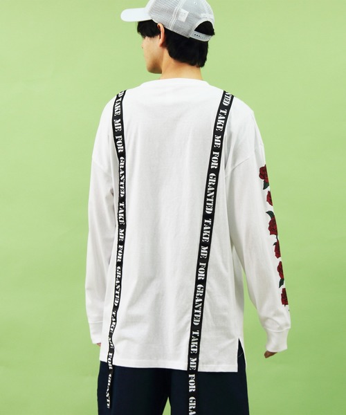 8(eight)(エイト)の「テープ ロングTシャツ 薔薇 ローズ(Tシャツ/カットソー・メンズ・ブラック/ホワイト・MEDIUM/LARGE)」の8枚目の写真