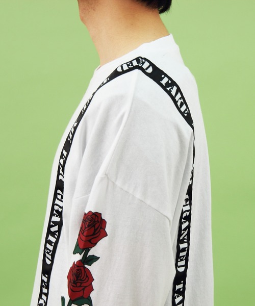 8(eight)(エイト)の「テープ ロングTシャツ 薔薇 ローズ(Tシャツ/カットソー・メンズ・ブラック/ホワイト・MEDIUM/LARGE)」の16枚目の写真