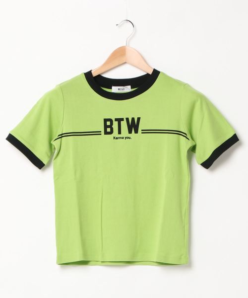 WEGO(ウィゴー)の「WEGO/ロゴリンガーTシャツ(Tシャツ/カットソー・レディース・ホワイト/ライム・FREE)」の10枚目の写真