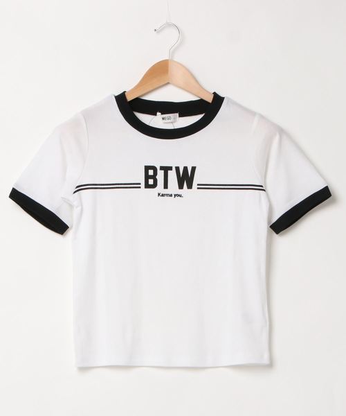 WEGO(ウィゴー)の「WEGO/ロゴリンガーTシャツ(Tシャツ/カットソー・レディース・ホワイト/ライム・FREE)」の9枚目の写真