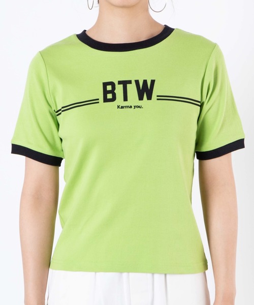 WEGO(ウィゴー)の「WEGO/ロゴリンガーTシャツ(Tシャツ/カットソー・レディース・ホワイト/ライム・FREE)」の13枚目の写真