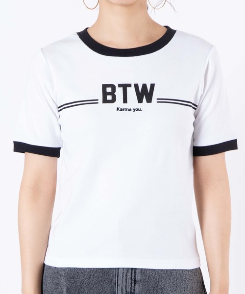 WEGO(ウィゴー)の「WEGO/ロゴリンガーTシャツ(Tシャツ/カットソー・レディース・ホワイト/ライム・FREE)」の12枚目の写真