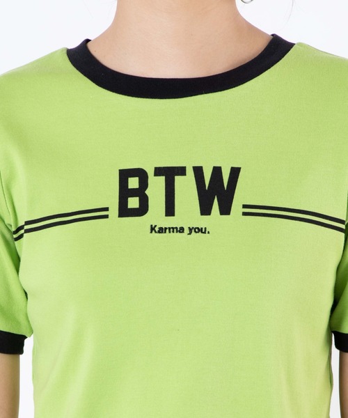 WEGO(ウィゴー)の「WEGO/ロゴリンガーTシャツ(Tシャツ/カットソー・レディース・ホワイト/ライム・FREE)」の16枚目の写真