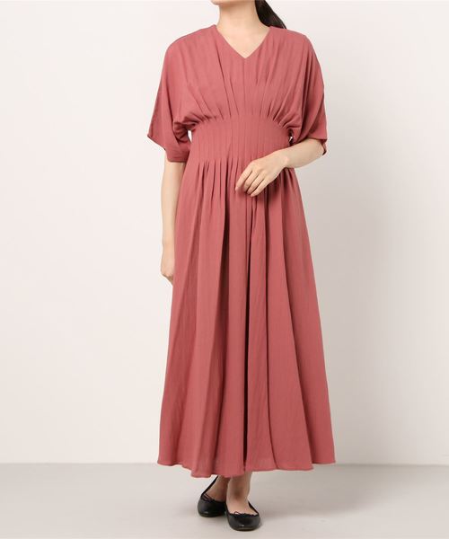 Mila ワンピースvネックウエストタックマキシワンピース ワンピース Mila Owen ミラオーウェン のファッション