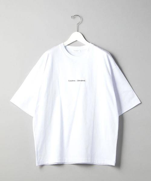BEAUTY&YOUTH UNITED ARROWS（ビューティーアンドユースユナイテッドアローズ）の「BY FREEDOM STANDARD ワイドフォルム Tシャツ（Tシャツ/カットソー・メンズ・ブラック/ベージュ/ホワイト・SMALL/LARGE/X-LARGE/MEDIUM）」の2枚目の写真