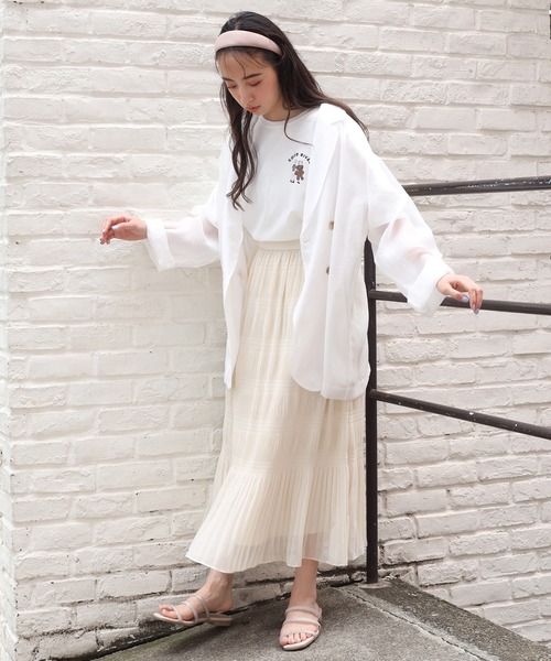 one after another NICE CLAUP（ワンアフターアナザーナイスクラップ）の「アソート刺繍Tシャツ（Tシャツ/カットソー・レディース・ベージュ/パープル/オフホワイト・FREE）」の22枚目の写真