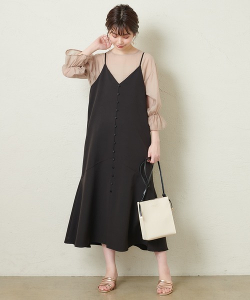 natural couture(ナチュラルクチュール)の「シアーフリルスリーブ3WAYブラウス(シャツ/ブラウス・レディース・オフホワイト/サックスブルー/イエロー/オレンジ/モカ/アイボリー/ピンク・FREE)」の16枚目の写真