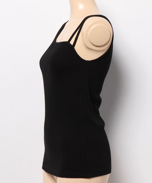 KOBE LETTUCE（コウベレタス）の「前後2wayアシメンメトリーリブタンクトップ（タンクトップ・レディース・ホワイト系その他/モカ/ボルドー/ブラック・FREE）」の5枚目の写真