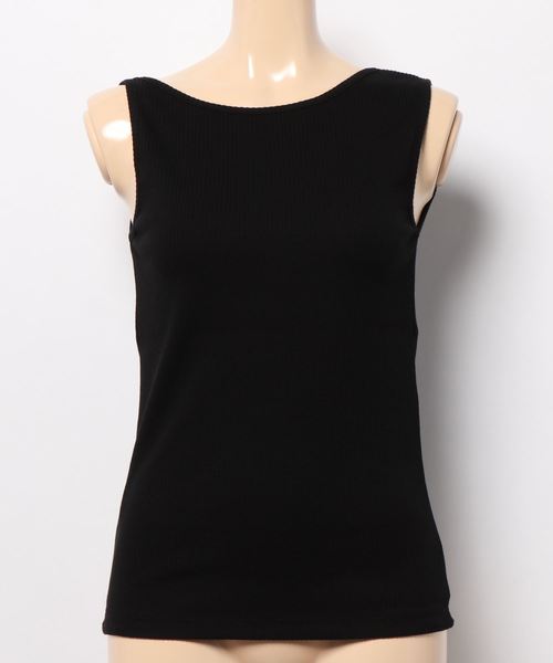 KOBE LETTUCE（コウベレタス）の「前後2wayアシメンメトリーリブタンクトップ（タンクトップ・レディース・ホワイト系その他/モカ/ボルドー/ブラック・FREE）」の8枚目の写真