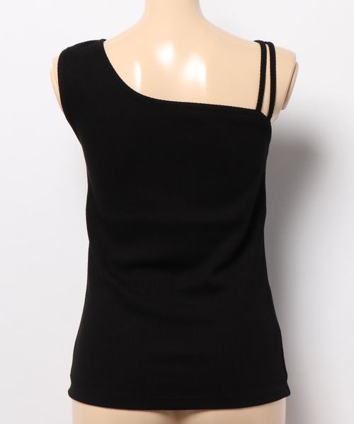 KOBE LETTUCE（コウベレタス）の「前後2wayアシメンメトリーリブタンクトップ（タンクトップ・レディース・ホワイト系その他/モカ/ボルドー/ブラック・FREE）」の7枚目の写真