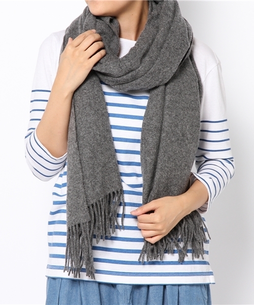 NANO universe（ナノユニバース）の「GLEN PRINCE/大判WOOLカラーストール（ストール/ショール・レディース・ピンク/ベージュ/ブルー/チャコール/ネイビー/ブラック・FREE）」の7枚目の写真