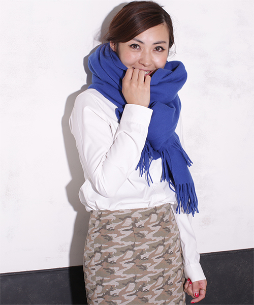 NANO universe（ナノユニバース）の「GLEN PRINCE/大判WOOLカラーストール（ストール/ショール・レディース・ピンク/ベージュ/ブルー/チャコール/ネイビー/ブラック・FREE）」の13枚目の写真