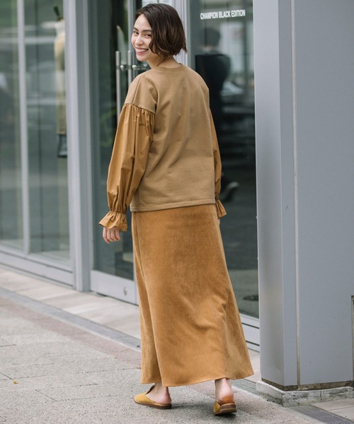 Munich（ミューニック）の「コーデュロイ　マーメイドマキシスカート（スカート・レディース・ブラック/パープル/キャメル・S/M）」の8枚目の写真