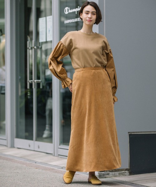 Munich（ミューニック）の「コーデュロイ　マーメイドマキシスカート（スカート・レディース・ブラック/パープル/キャメル・S/M）」の6枚目の写真