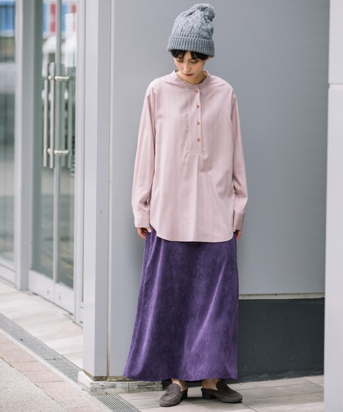 Munich（ミューニック）の「コーデュロイ　マーメイドマキシスカート（スカート・レディース・ブラック/パープル/キャメル・S/M）」の15枚目の写真