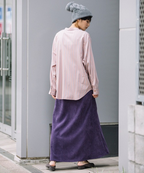 Munich（ミューニック）の「コーデュロイ　マーメイドマキシスカート（スカート・レディース・ブラック/パープル/キャメル・S/M）」の16枚目の写真