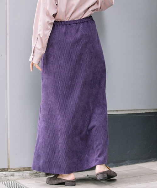 Munich（ミューニック）の「コーデュロイ　マーメイドマキシスカート（スカート・レディース・ブラック/パープル/キャメル・S/M）」の19枚目の写真