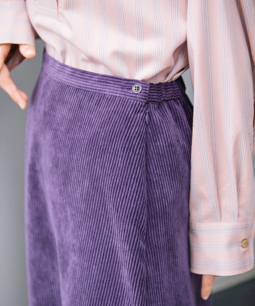 Munich（ミューニック）の「コーデュロイ　マーメイドマキシスカート（スカート・レディース・ブラック/パープル/キャメル・S/M）」の21枚目の写真