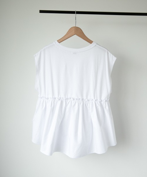LOWRYS FARM(ローリーズファーム)の「フハクキリカエフレンチスリーブ 892690(Tシャツ/カットソー・レディース・ブラック/オフホワイト/カーキ・FREE)」の15枚目の写真
