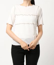 natural couture | シャリとテレコ配色メローT(Tシャツ/カットソー)