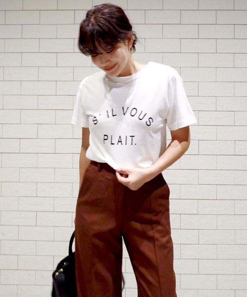 新品 ETRE TOKYO S'ILVOUS PLAIT.Tee Tシャツ 半袖 ETRE TOKYO（エトレトウキョウ）の「S'ILVOUS PLAIT. TEE（T