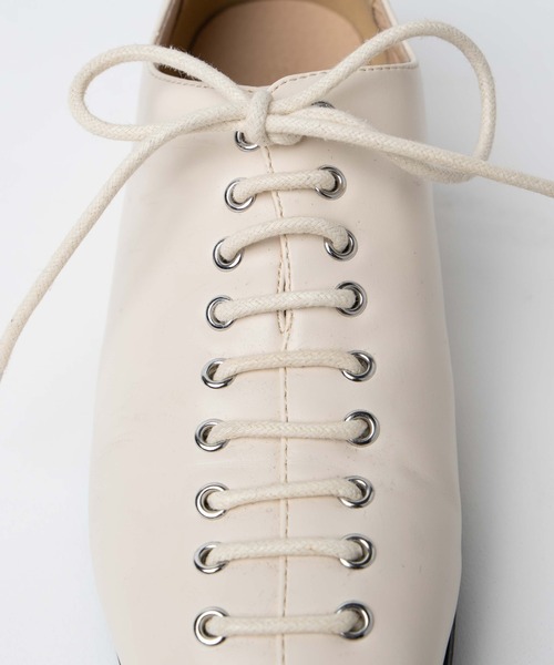 WEGO（ウィゴー）の「WEGO/レースアップスクエアトゥシューズ（ドレスシューズ・レディース・ブラック/オフホワイト・MEDIUM/LARGE）」の12枚目の写真