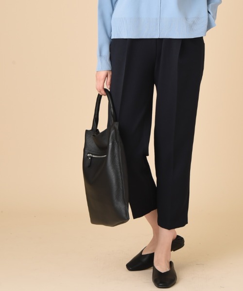 INTERPLANET(インタープラネット)の「ミディツイルテーパードパンツ(その他パンツ・レディース・ネイビー/オフホワイト/ラベンダー・FREE)」の6枚目の写真