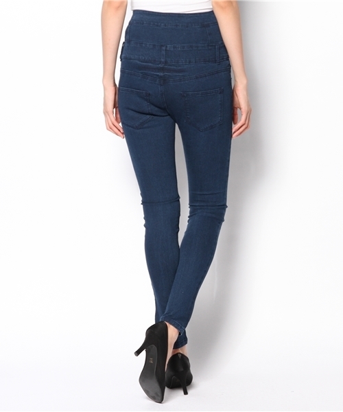 WEGO（ウィゴー）の「WEGO/前ボタンハイウエストスキニーデニムパンツ（デニムパンツ・レディース・ブルー/ネイビー・MEDIUM/SMALL）」の8枚目の写真