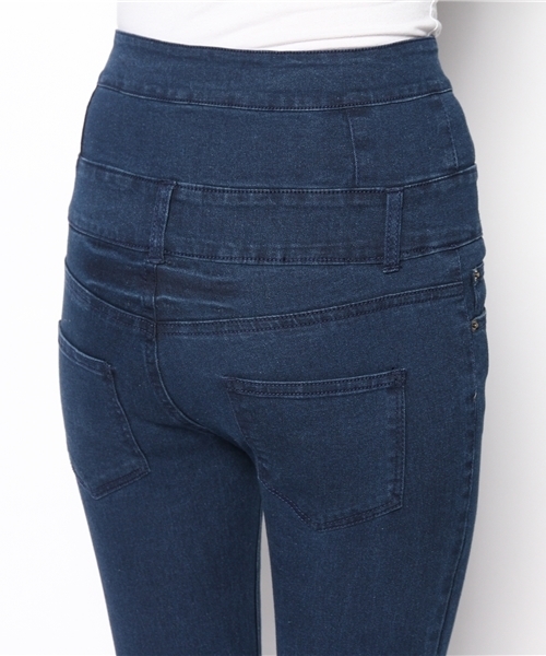 WEGO（ウィゴー）の「WEGO/前ボタンハイウエストスキニーデニムパンツ（デニムパンツ・レディース・ブルー/ネイビー・MEDIUM/SMALL）」の10枚目の写真