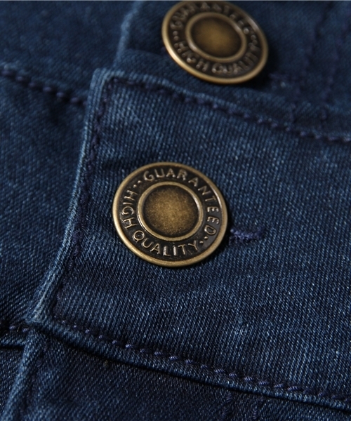 WEGO（ウィゴー）の「WEGO/前ボタンハイウエストスキニーデニムパンツ（デニムパンツ・レディース・ブルー/ネイビー・MEDIUM/SMALL）」の5枚目の写真