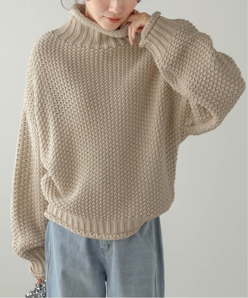 La-gemme（ラジェム）の「ハイネックニットトップス（ニット/セーター・レディース・ブラック/ベージュ/ブラウン/ピンク系その他/ライトブラウン/カーキ・M/L）」の8枚目の写真